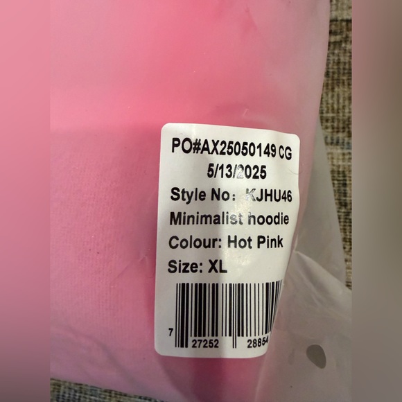 Comfrt Minimalist Hoodie Hot Pink Size XL Heavyweight Loungewear NWT - Picture 5 of 7
